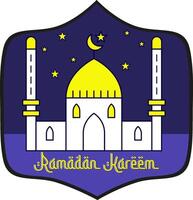 Ramadan kareem islamico sfondo vettore. grafico design per il decorazione di regalo certificati, striscioni, carta e volantino. vettore