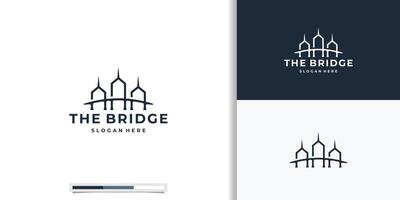 moderno ponte logo design concetto ispirazione. vettore