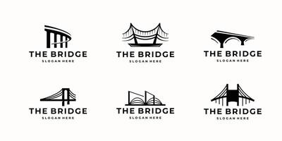 creativo di astratto ponte logo design modello collezione. premio ponte logo design impostato icona. vettore