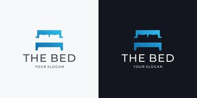 creativo semplice letto logo design ispirazione. premio letto logo vettore illustrazione