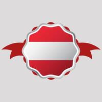 creativo Austria bandiera etichetta emblema vettore