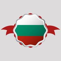 creativo Bulgaria bandiera etichetta emblema vettore