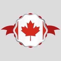 creativo Canada bandiera etichetta emblema vettore