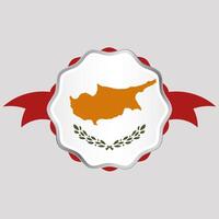 creativo Cipro bandiera etichetta emblema vettore