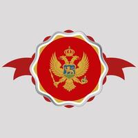 creativo montenegro bandiera etichetta emblema vettore