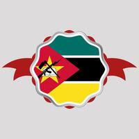 creativo mozambico bandiera etichetta emblema vettore