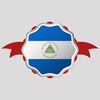 creativo Nicaragua bandiera etichetta emblema vettore