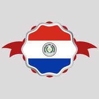 creativo paraguay bandiera etichetta emblema vettore