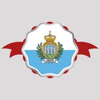 creativo san Marino bandiera etichetta emblema vettore