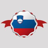 creativo slovenia bandiera etichetta emblema vettore