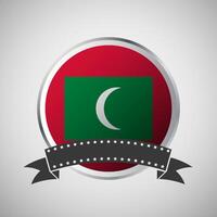 vettore Maldive il giro bandiera bandiera vettore illustrazione
