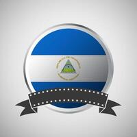 vettore Nicaragua il giro bandiera bandiera vettore illustrazione