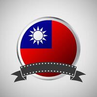 vettore Taiwan il giro bandiera bandiera vettore illustrazione