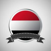 vettore yemen il giro bandiera bandiera vettore illustrazione