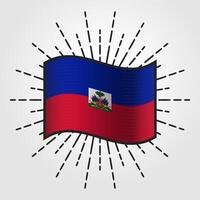 Vintage ▾ Haiti nazionale bandiera illustrazione vettore