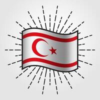 Vintage ▾ settentrionale Cipro nazionale bandiera illustrazione vettore
