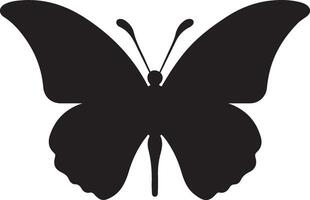 farfalla silhouette vettore illustrazione bianca sfondo
