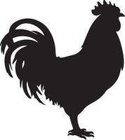 pollo silhouette vettore illustrazione bianca sfondo