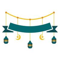 islamico Ramadan bandiera ornamento vettore