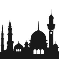 islamico moschea silhouette vettore