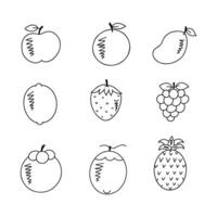 frutta scarabocchio linea vettore illustrazione