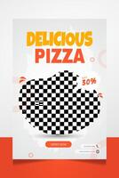 delizioso Pizza manifesto promozione bandiera design modello vettore
