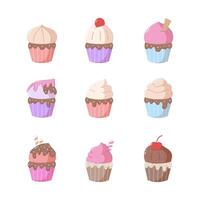 Cupcake mano disegnato vettore illustrazione