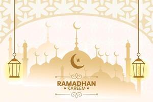 Ramadan kareem decorativo di stagione saluto sfondo vettore