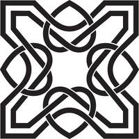 vettore nero monocromatico celtico nodo. ornamento di antico europeo popoli. il cartello e simbolo di il irlandesi, scozzesi, Britannici, franchi.
