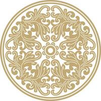 vettore d'oro il giro antico bizantino ornamento. classico cerchio di il orientale romano impero, Grecia. modello motivi di costantinopoli