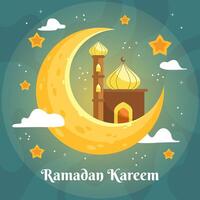 bandiera per festeggiare il islamico vacanza Ramadan kareem vettore