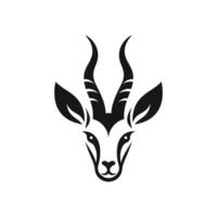 maestoso antilope gazzella testa logo vettore icona illustrazione design modello