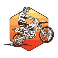 motocross enduro scalata vettore illustrazione, Perfetto per t camicia design e campionato evento logo design