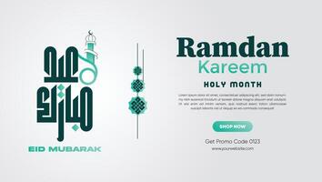islamico saluto Ramadan kareem design sfondo, modello con bellissimo lanterne e mezzaluna vettore