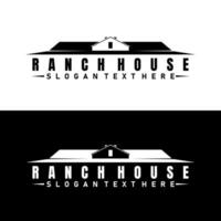 fienile ranch Casa moderno logo design vettore