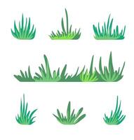 vettore verde erba, cartone animato, semplice su bianca sfondo.