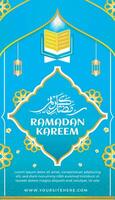 Ramadan kareem eid mubarak saluto giorno Islam sfondo modello 6 vettore