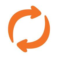 cerchio ciclo continuo freccia riciclare icona mano disegnato clipart grafico vettore illustrazione
