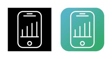 mobile analitica vettore icona