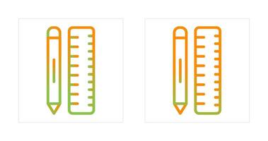 matita con righello vettore icona
