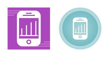 mobile analitica vettore icona