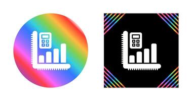 calcolatrice con grafico vettore icona