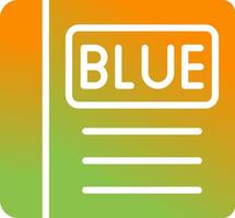 blu libro vettore icona
