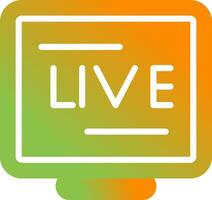 icona del vettore live streaming