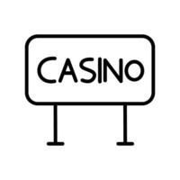 casinò cartello vettore icona