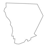 aweil est stato carta geografica, amministrativo divisione di Sud Sudan. vettore illustrazione.