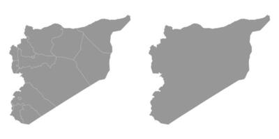 Siria carta geografica con amministrativo divisioni. vettore illustrazione.