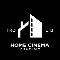 Casa casa studio film cinema video logo icona design illustrazione vettore