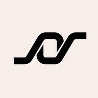 sos lettera monogramma logo design illustrazione vettore