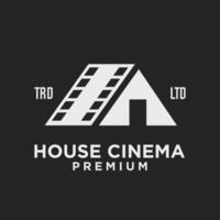 Casa casa studio film cinema video logo icona design illustrazione vettore